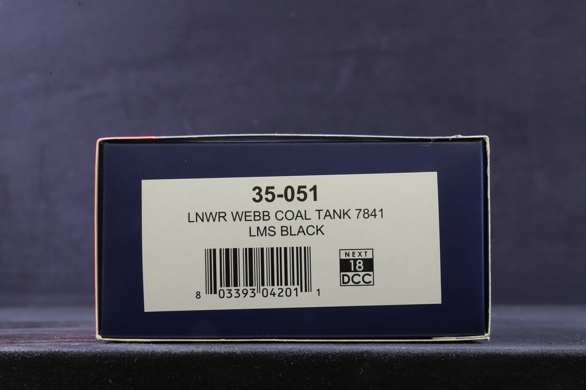 Bachmann OO 35-051 LNWR Webb Coal Tank &#39;7841&#39; LMS Black