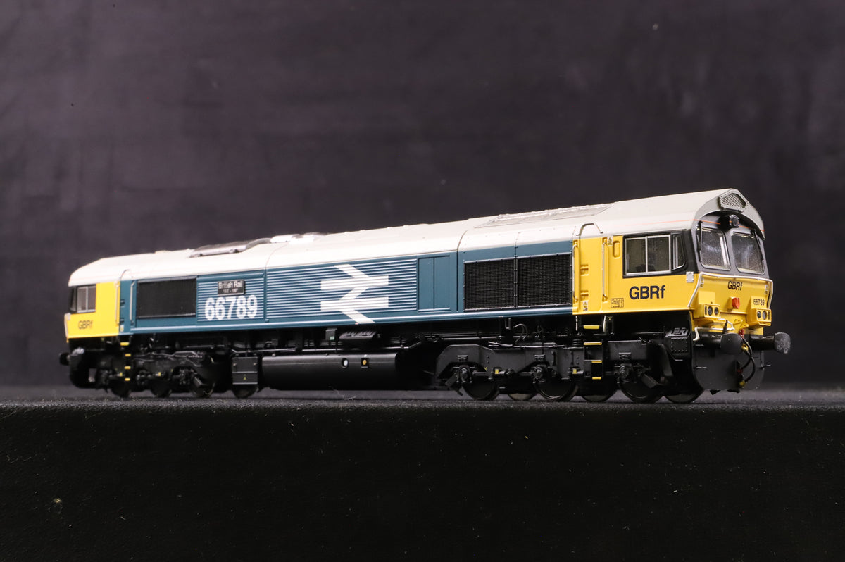 Hattons OO H4-66-031 Class 66 &#39;66789&#39; BR Large Logo Blue GBRf Branding DCC Sound