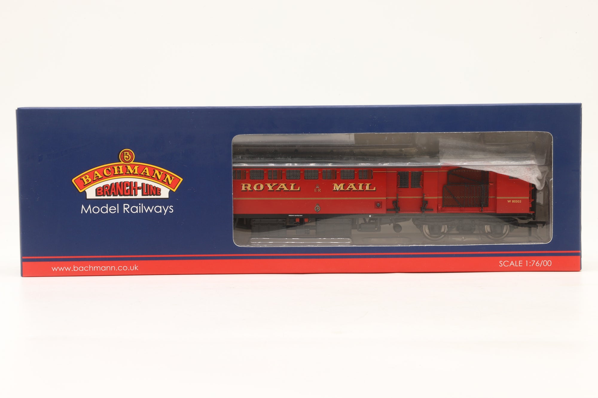 Bachmann OO 39-421A Mk1 TPO Sorting Van w/ Nets in Royal Mail Red (Early)