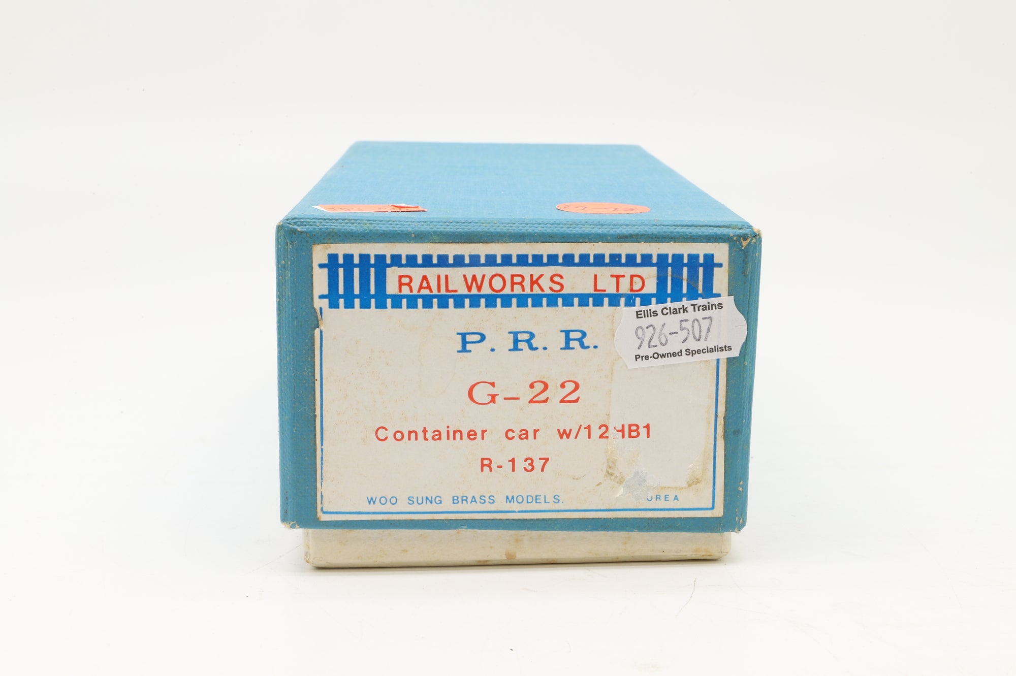 Rail Works Ltd/Woosung Brass Models HO Brass R-137 PRR G-22 Container Car, Plain Brass