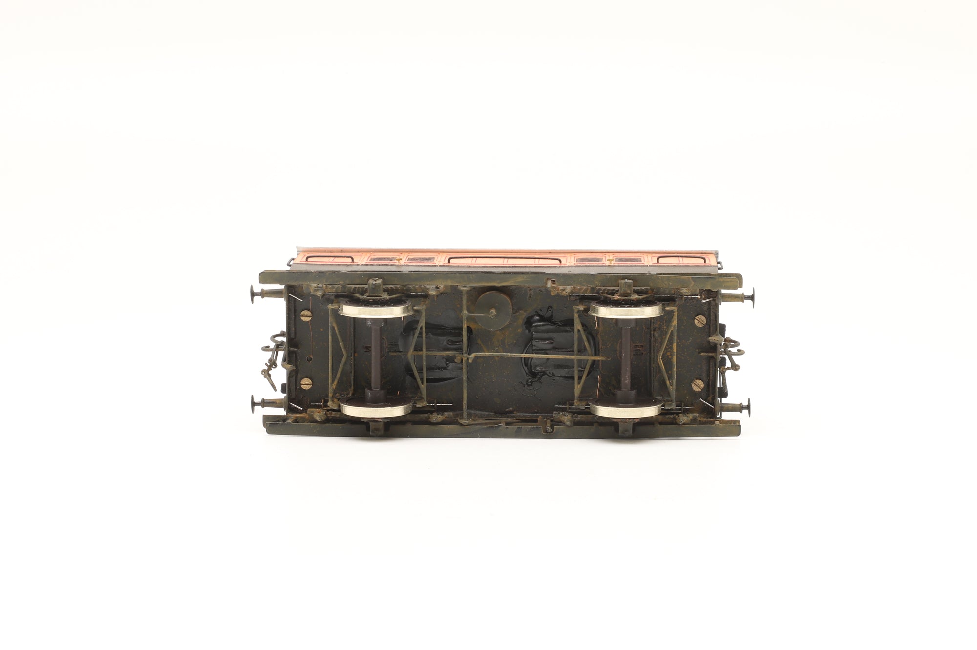 Kit Built P4 Rake of 4 LSWR Luggage Vans, Weathered