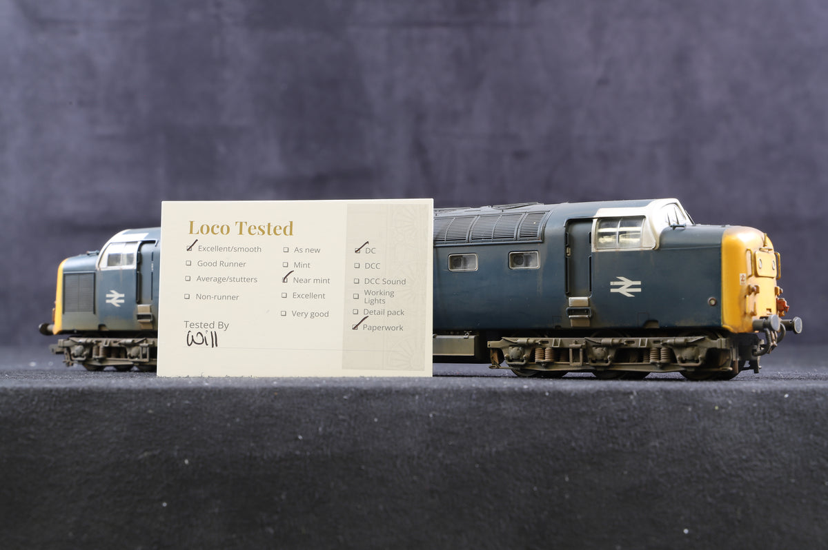 Bachmann OO 32-527 Class 55 Deltic &#39;55012&#39; &#39;Crepello&#39; BR Blue Weathered