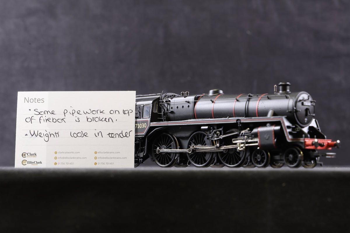 Bachmann OO 32-503 Standard Class 5MT &#39;73030&#39; BR Black E/C BR1 Tender W/H Pump