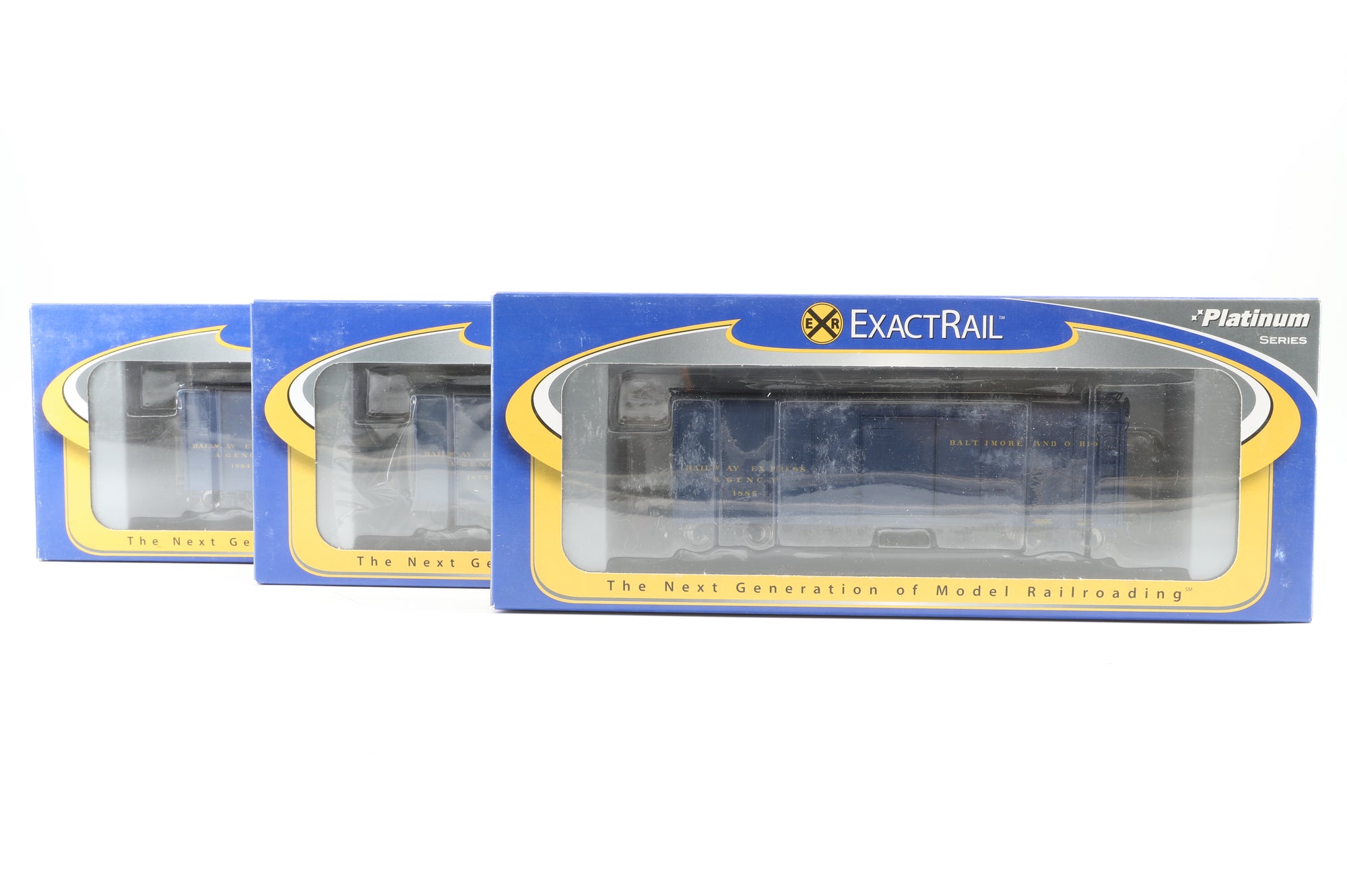 Exact Rail HO Rake Of 3 B&O M-53 Wagontop Box Cars Inc. EPS-90056-2, 90056-6 & 90056-4