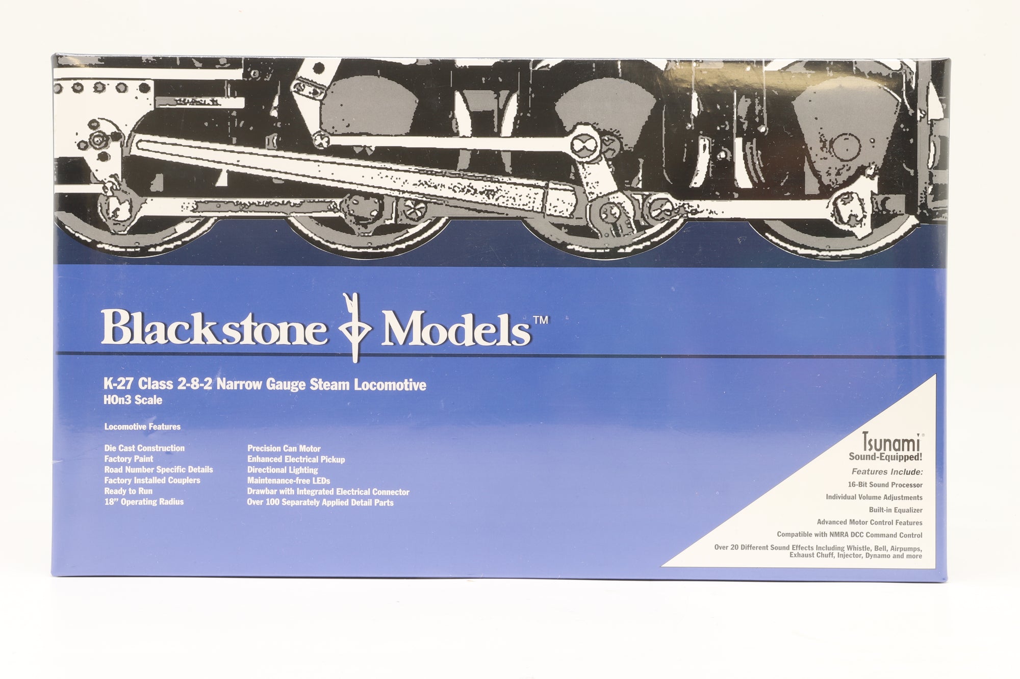 Blackstone Models HOn3 B310126W-S D&RGW K-27 Class 2-8-2 '456' Steam Locomotive Weathered DCC Sound