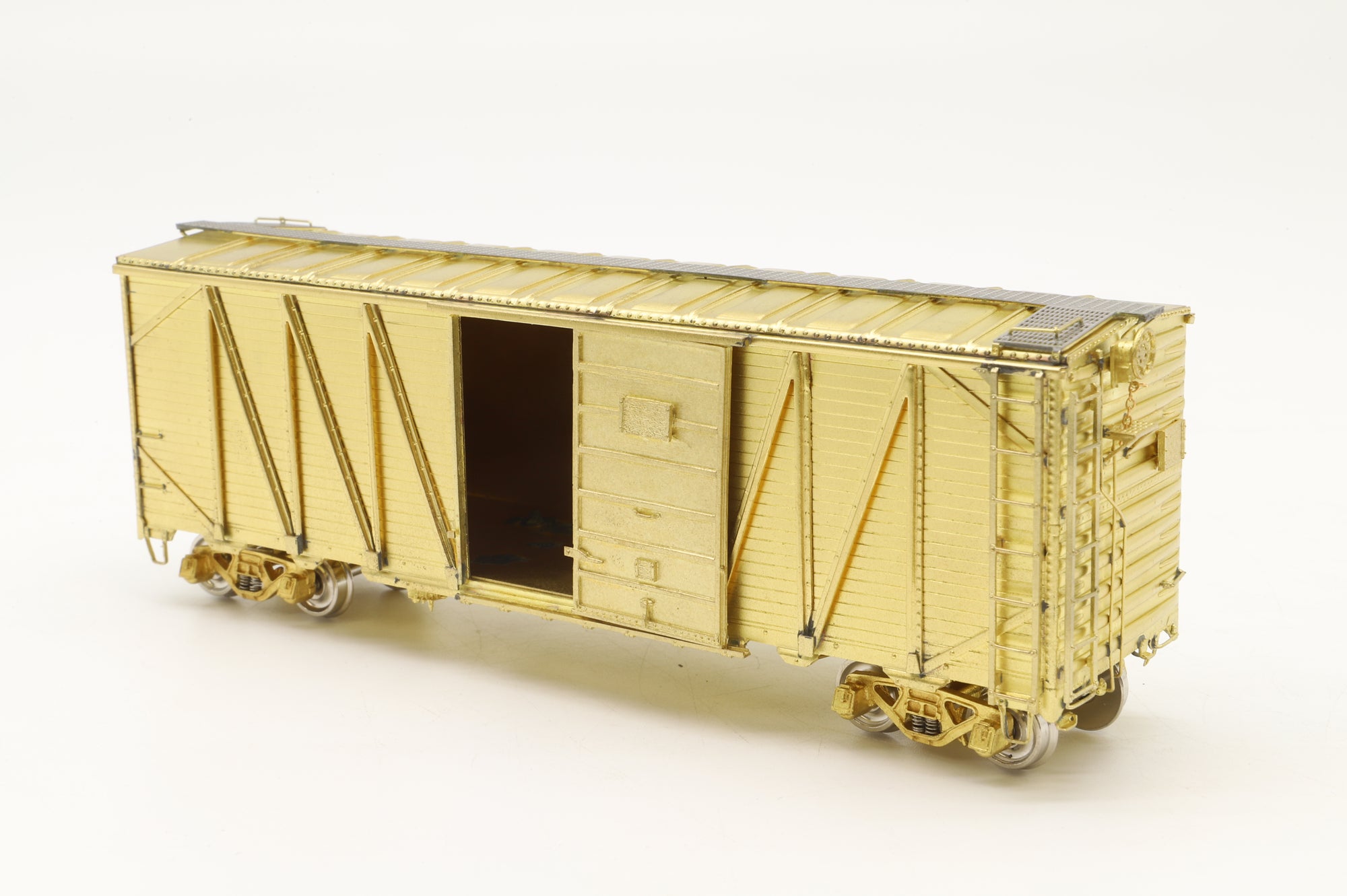 Overland Models/MS Models HO Brass OMI-3165 NKP 'OSB' Boxcar, Plain Brass