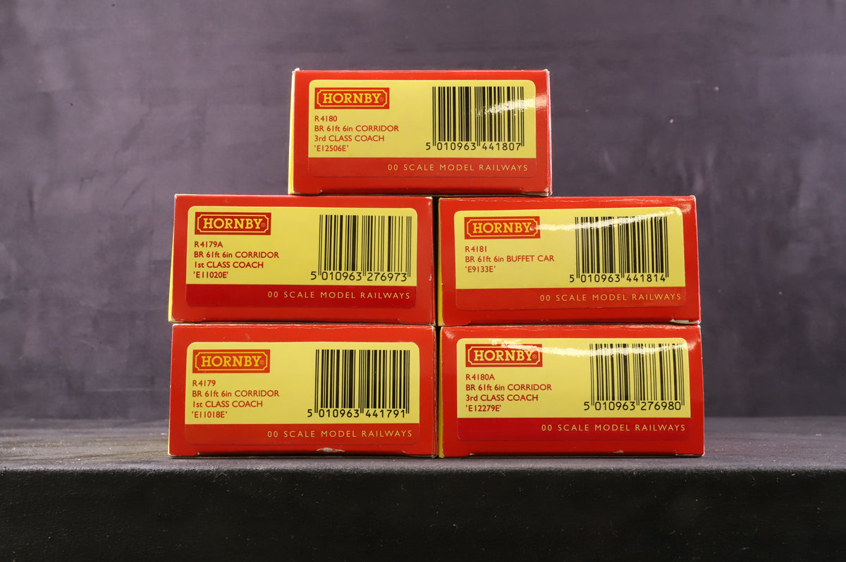 Hornby OO Rake Of 5 Gresley BR Crimson &amp; Cream Coaches Inc. R4179, 79A, 80, 80A &amp; 81