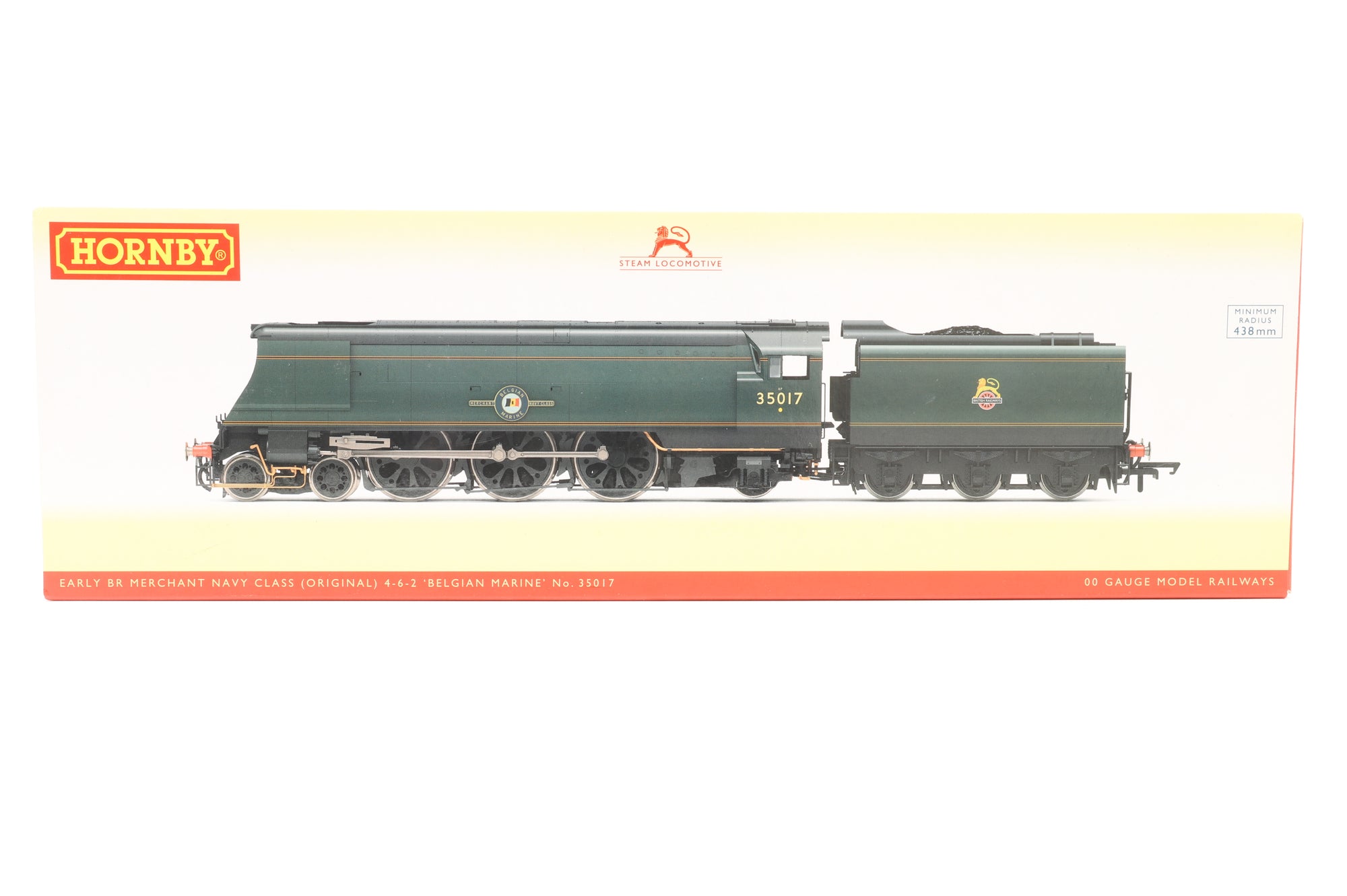 Hornby OO R3861 Merchant Navy Class (Original) 'Belgian Marine' 35017 BR Green E/C