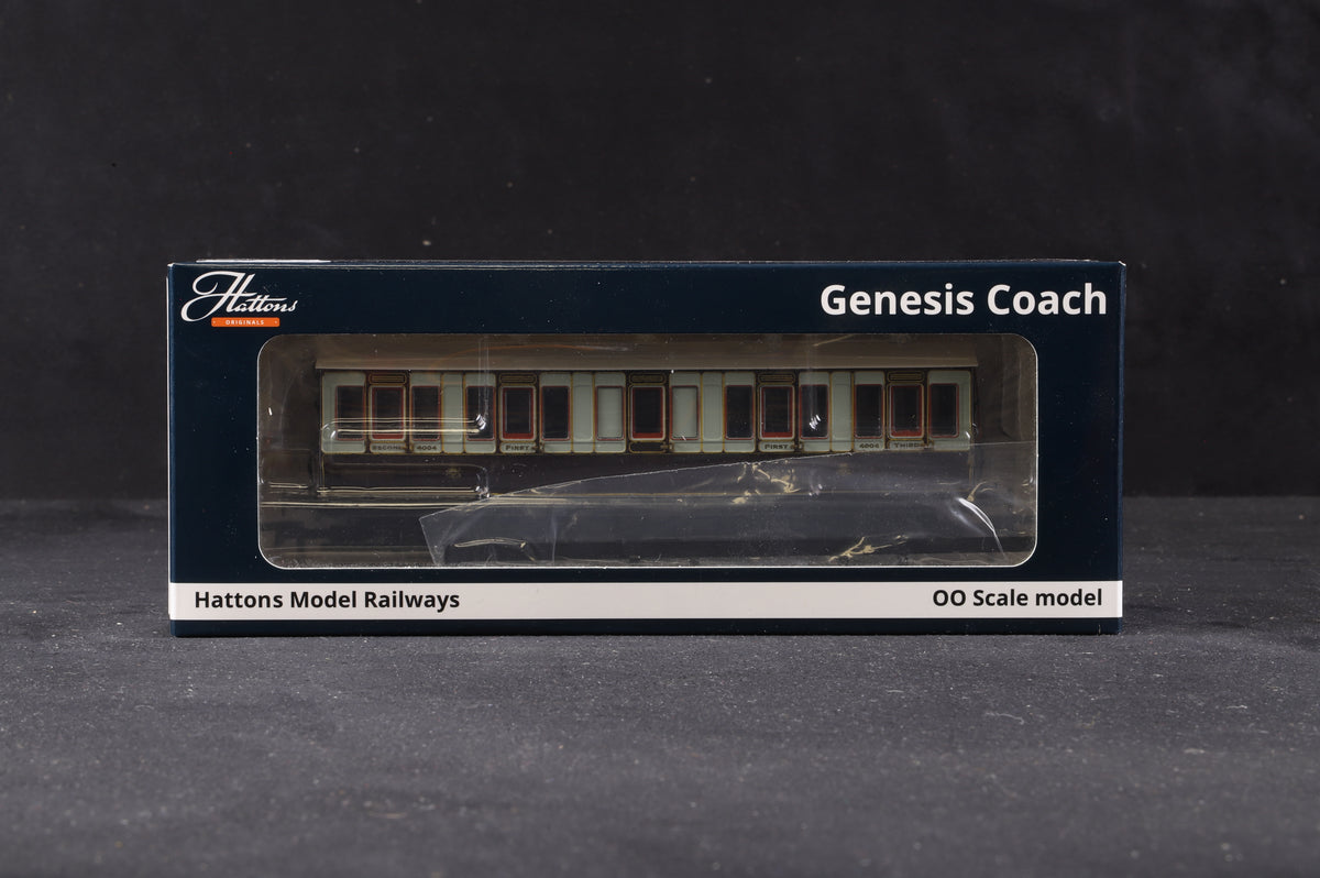 Hattons OO H4-6C123-301L Genesis Coach 6-Wheel Tri-Composite &#39;40040&#39; LNWR, W/Lighting