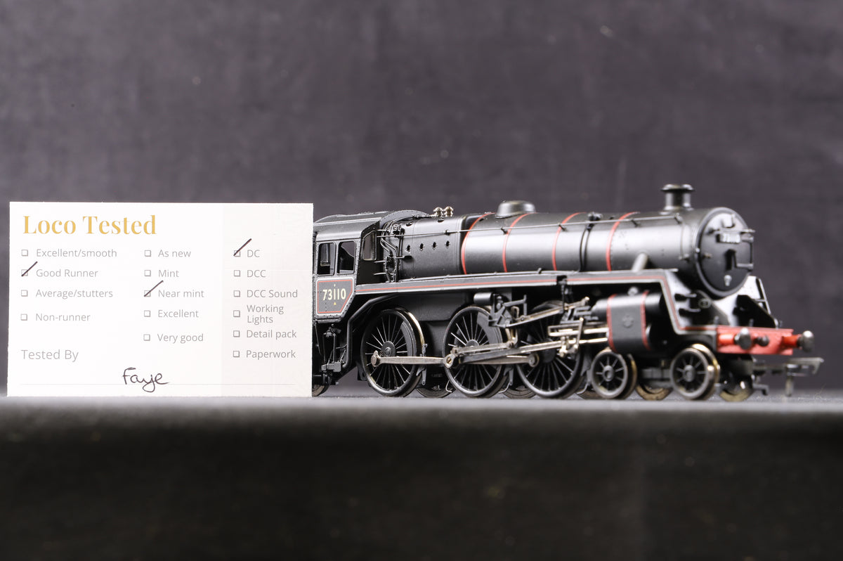 Bachmann OO 32-506 Standard Class 5MT &#39;73110&#39; BR Lined Black L/C