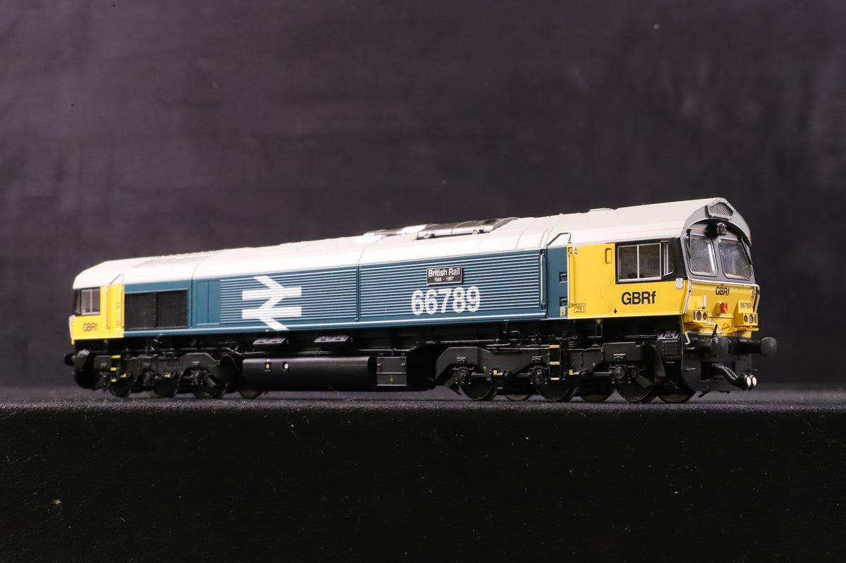 Hattons OO H4-66-031 Class 66 &#39;66789&#39; BR Large Logo Blue GBRf Branding DCC Sound