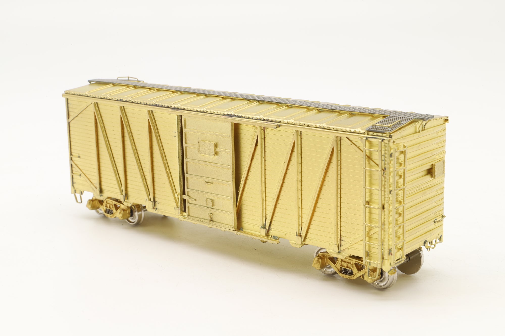 Overland Models/MS Models HO Brass OMI-3165 NKP 'OSB' Boxcar, Plain Brass