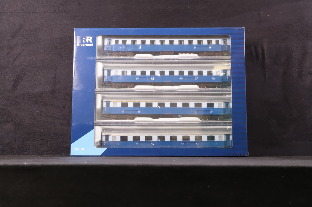 Rivarossi HO HR4324 FS Trenno Azzuro coach set of 4