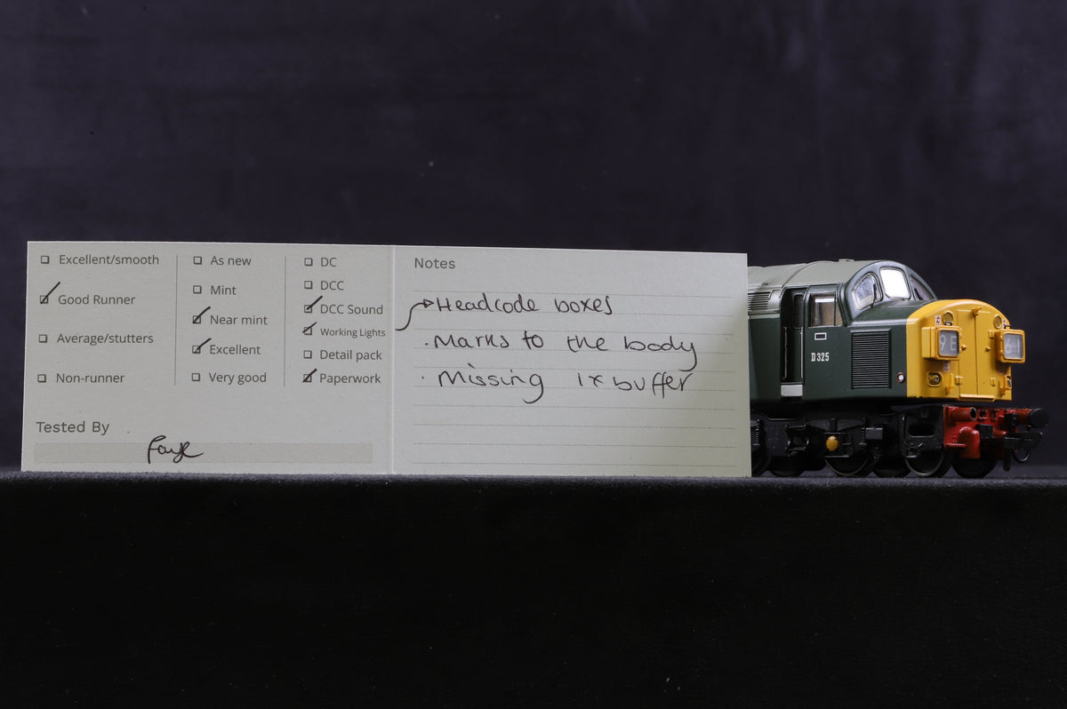 Bachmann OO 32-477 Class 40 &#39;D325&#39; Split Head Code Green DCC Sound
