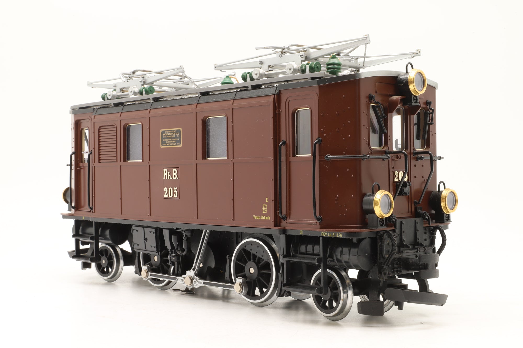 LGB G Scale 2045 RhB Brown Class Ge 2/4 Cab Locomotive '205', DC/DCC Sound
