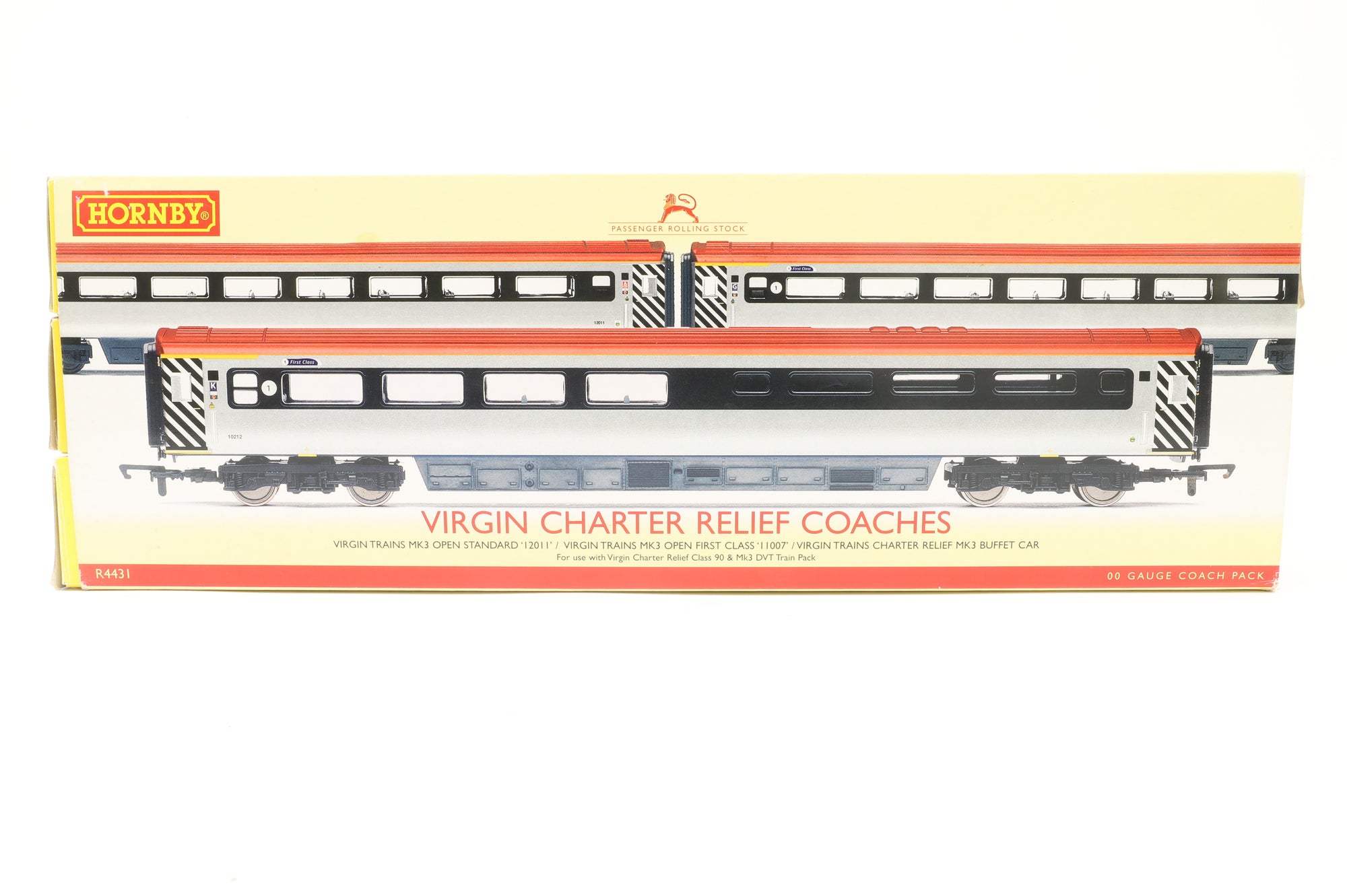 Hornby OO R4431 Virgin Charter Relief Coach Pack