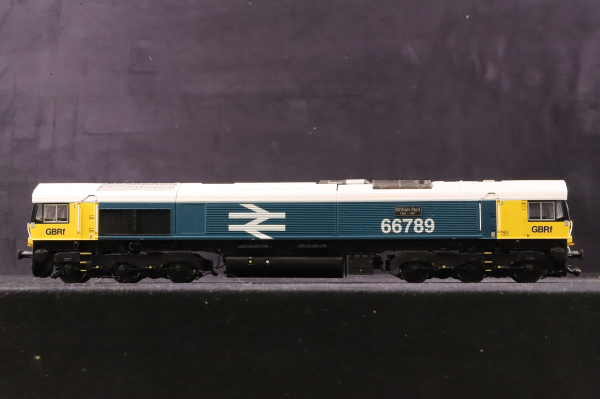 Hattons OO H4-66-031 Class 66 &#39;66789&#39; BR Large Logo Blue GBRf Branding DCC Sound