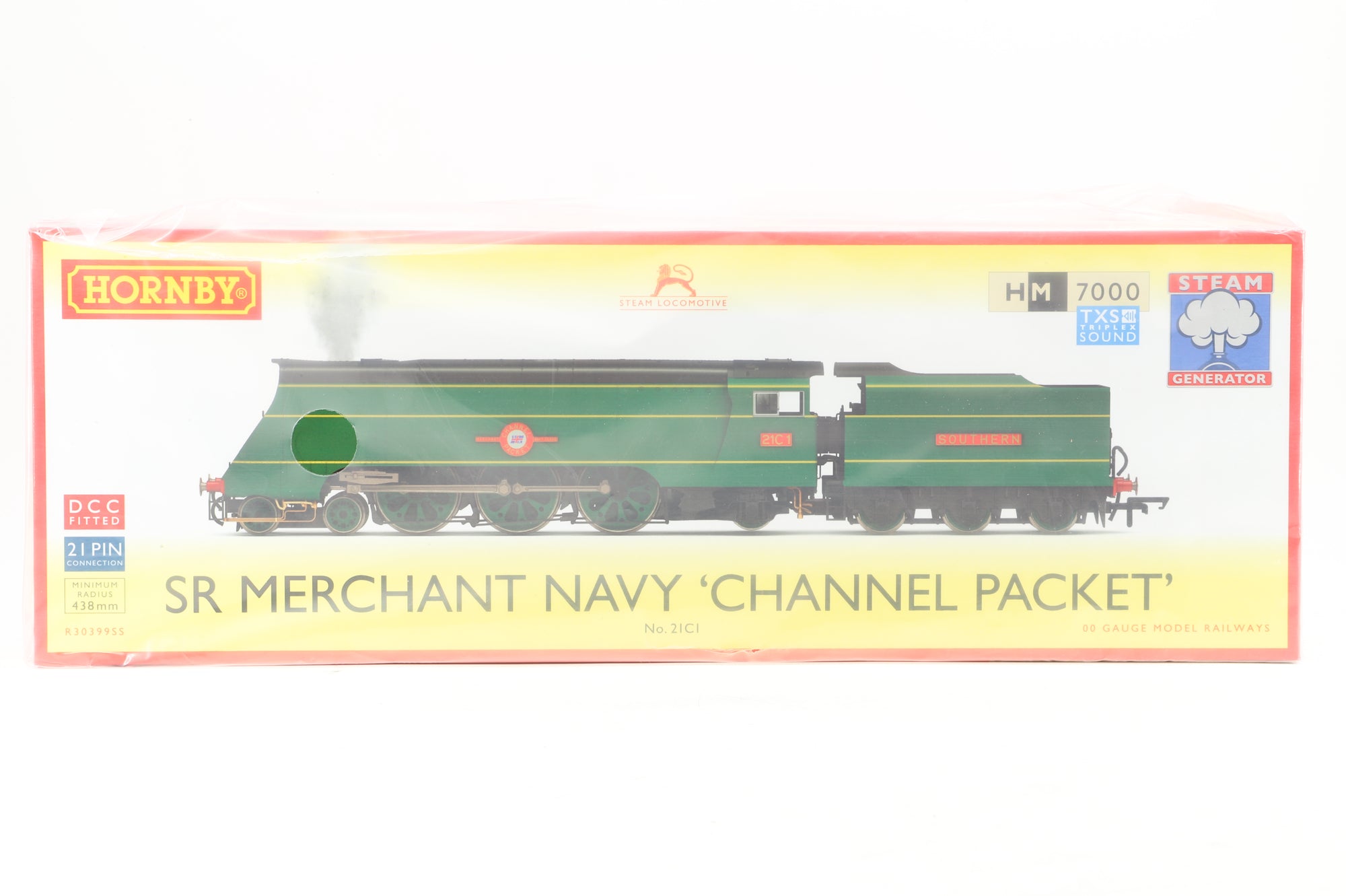 Hornby OO R30399SS SR Merchant Navy '21C1' 'Channel Packet' Steam Generator DCC Fitted