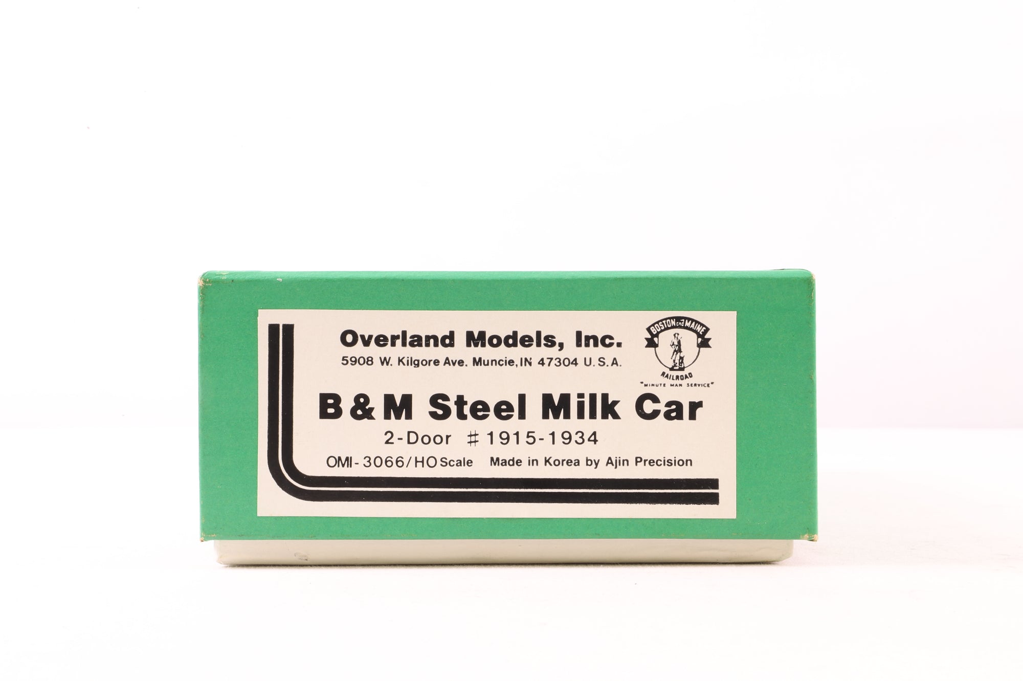 Overland Models HO Brass OMI-3066 B&M Steel Milk Car 'BM 1923'