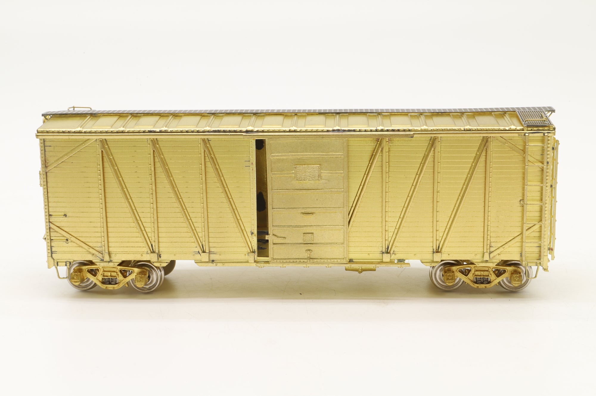 Overland Models/MS Models HO Brass OMI-3165 NKP 'OSB' Boxcar, Plain Brass