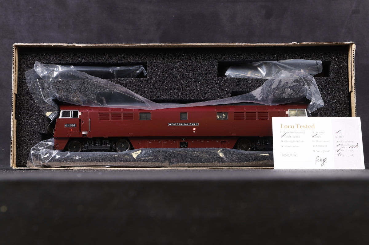 Heljan OO 5200 Class 52 Western diesel D1007 &quot;Western Talisman&quot; in maroon with small yellow ends