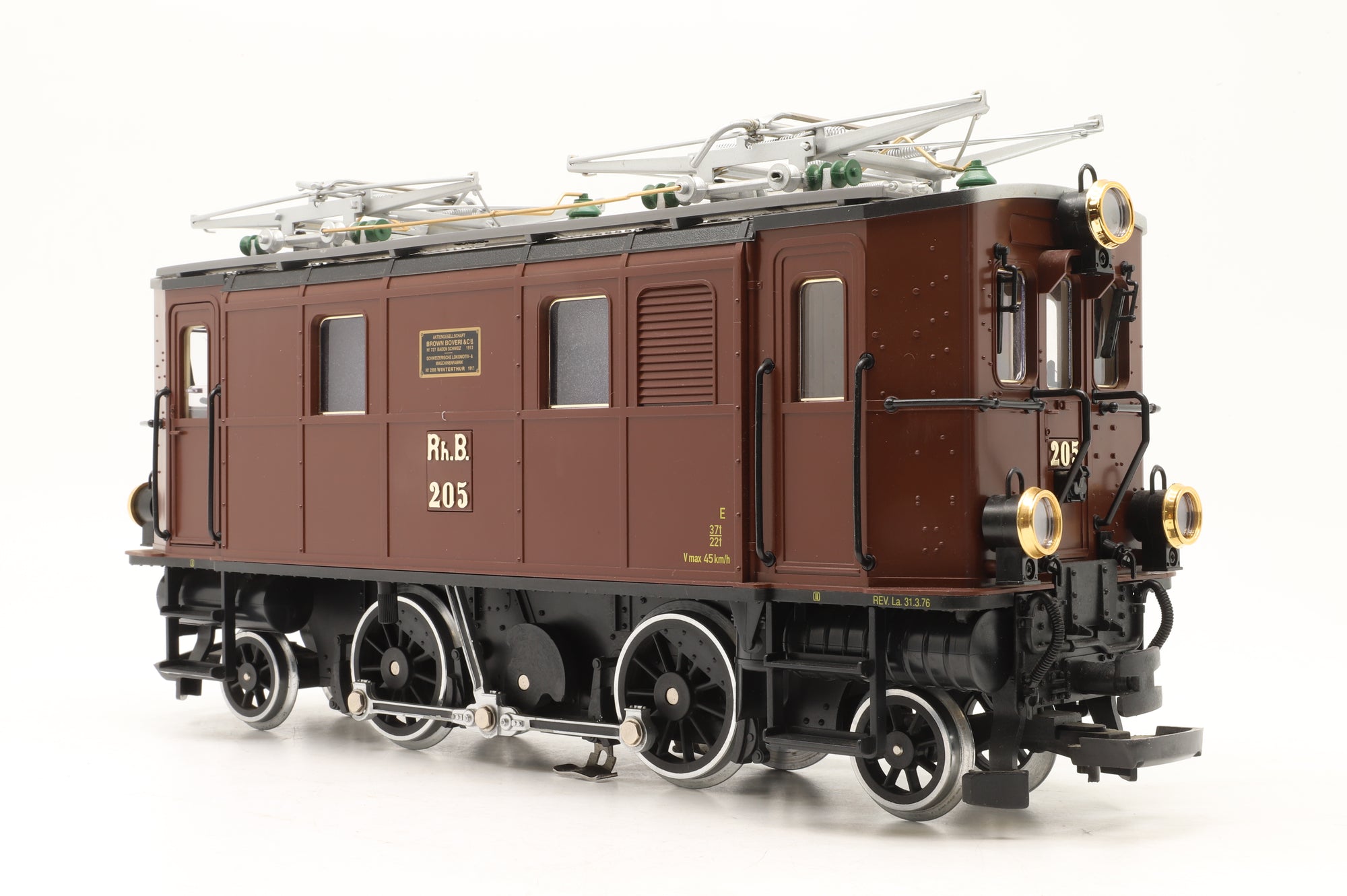 LGB G Scale 2045 RhB Brown Class Ge 2/4 Cab Locomotive '205', DC/DCC Sound
