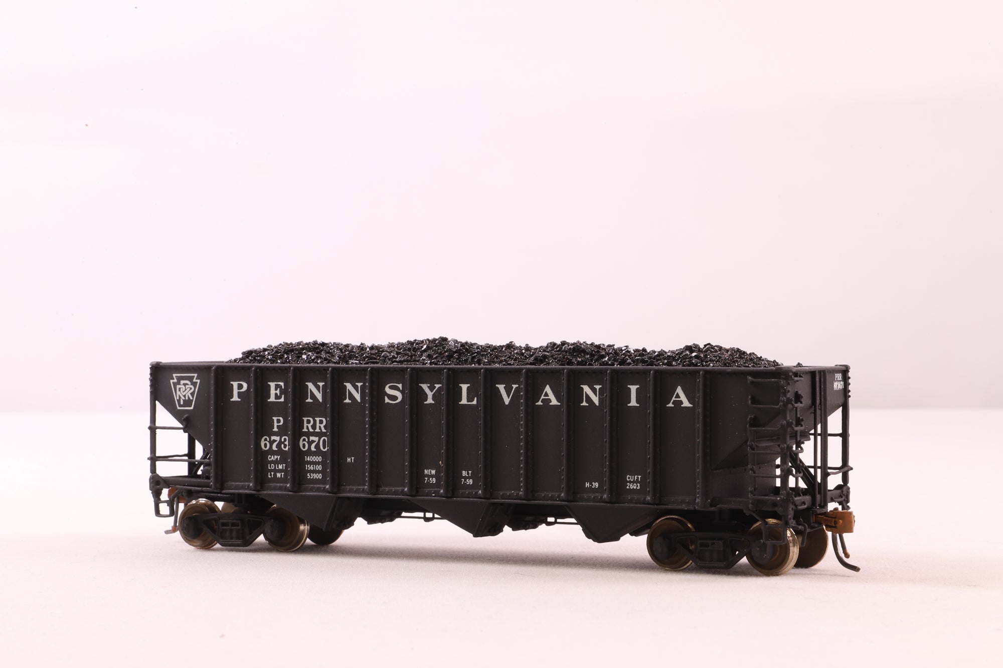 Oriental Limited HO Brass 0734 Hopper Covered PRR Class H39 C/P Tolf '673670'