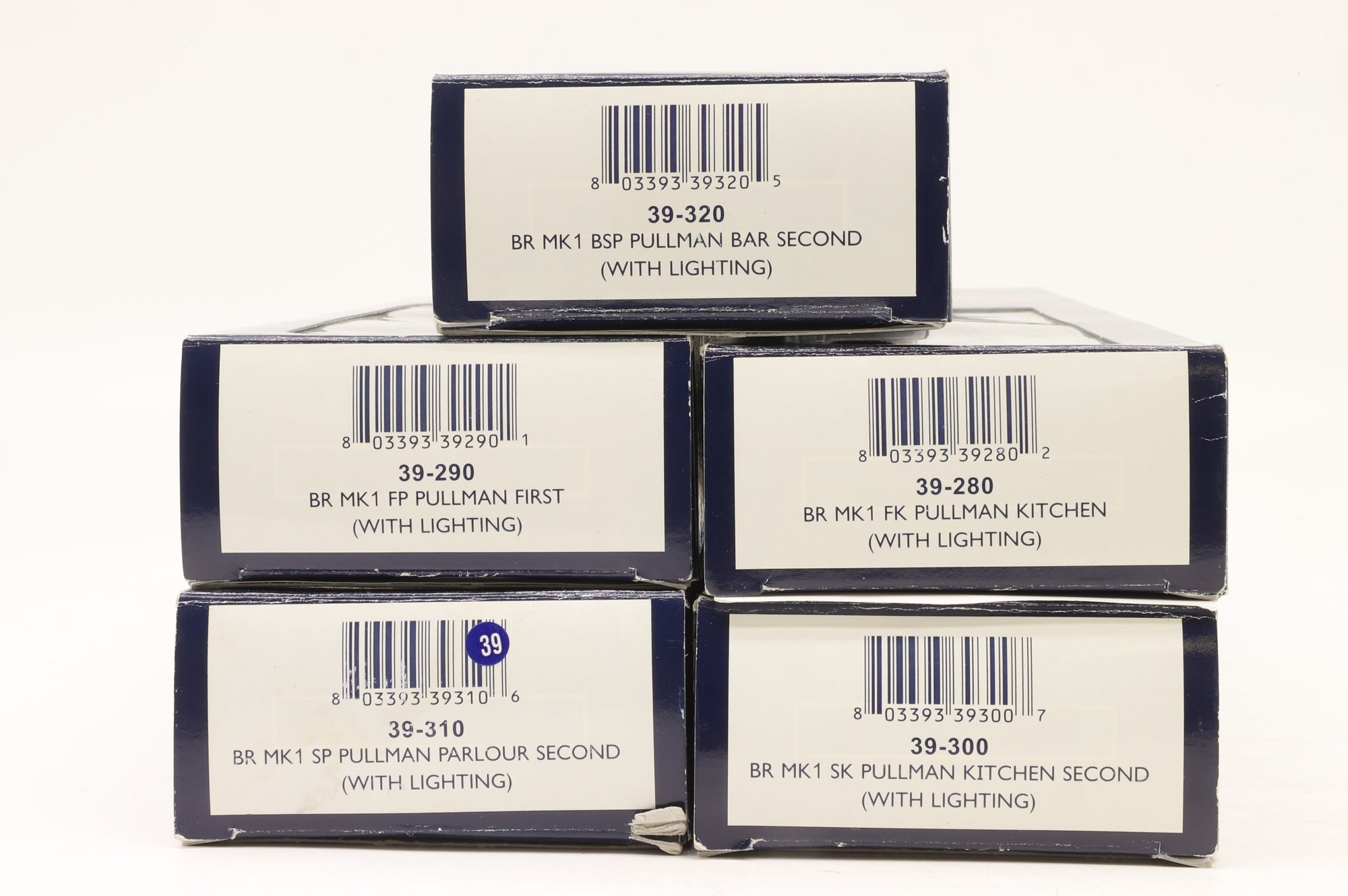Bachmann OO 39-280/290/300/310/320 Rake of 5 Mk1 Pullman Cars with Lighting