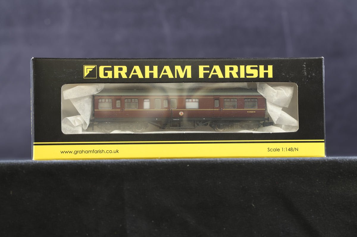 Graham Farish N 374-876 LMS 50ft Inspection Saloon BR Maroon &#39;M45029M&#39;