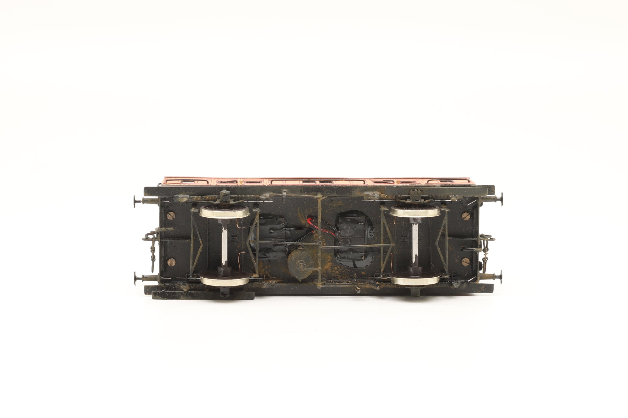 Kit Built P4 Rake of 4 LSWR Luggage Vans, Weathered