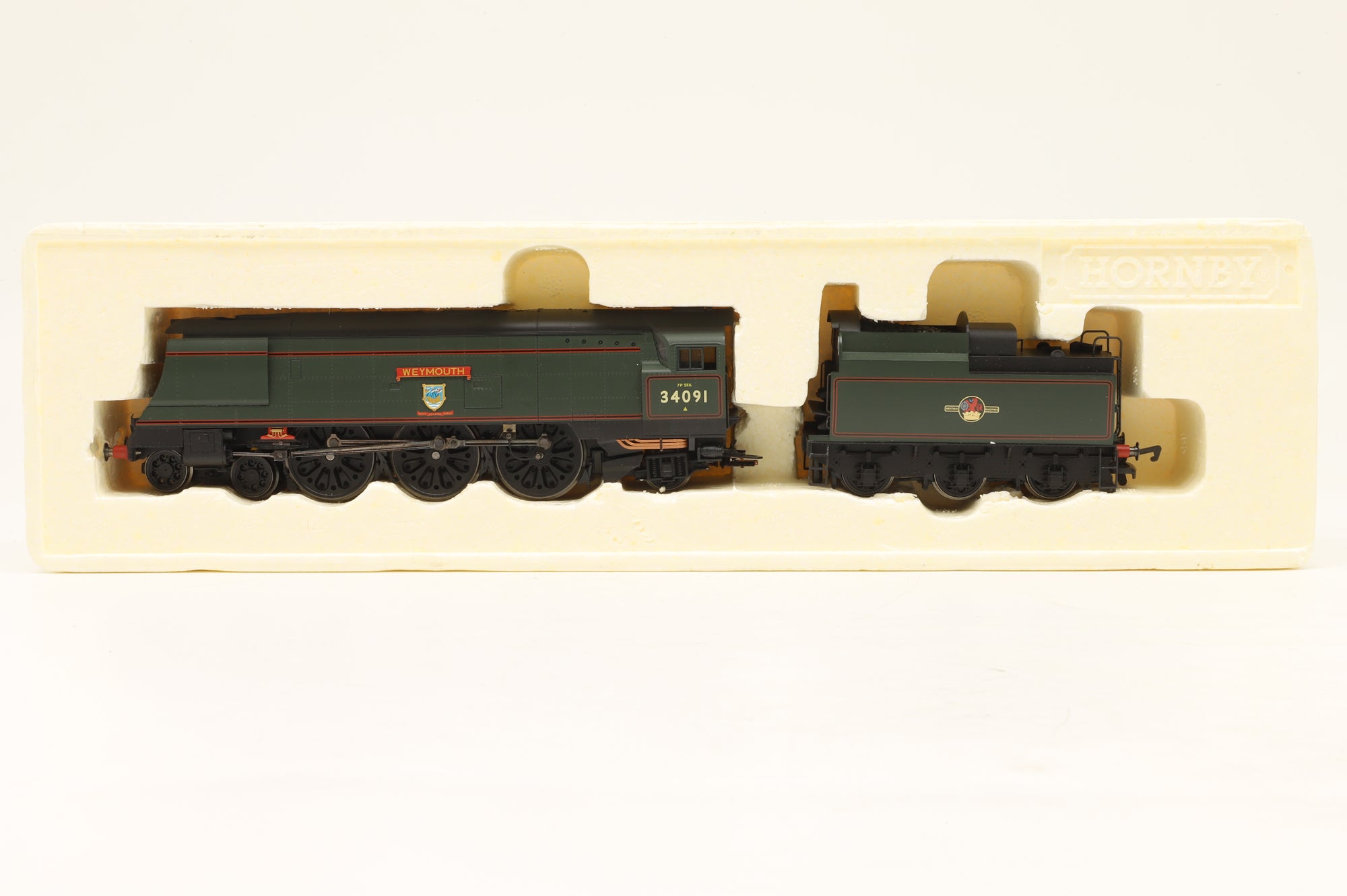 WORKSHOP Hornby OO R2282 Unrebuilt West Country Class '34091' 'Weymouth' BR Lined Green L/C Non Runner