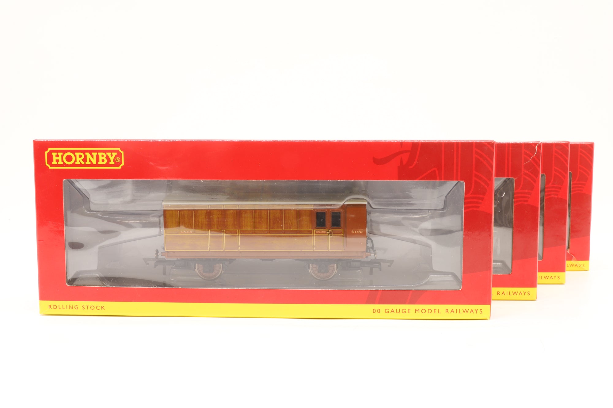 Hornby OO Rake of 4 LNER 6 Wheel Coaches Teak Inc. R40128A, R40082x2 & R40084