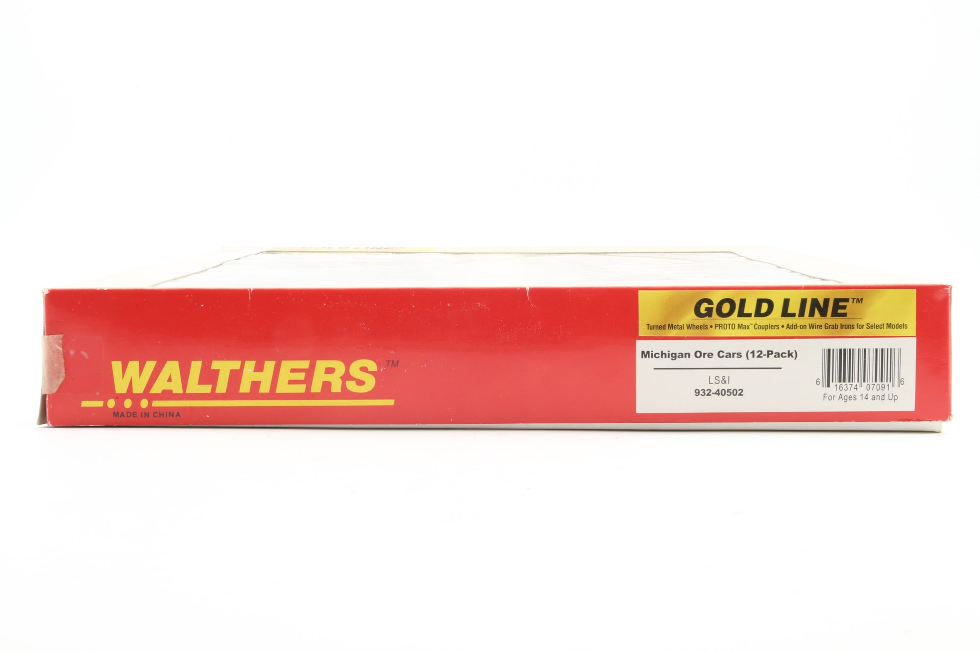 Walthers HO 932-40502 12-Pack of Michigan Ore Cars in GN/LS&I Brown - Pro-Customised/Weathered