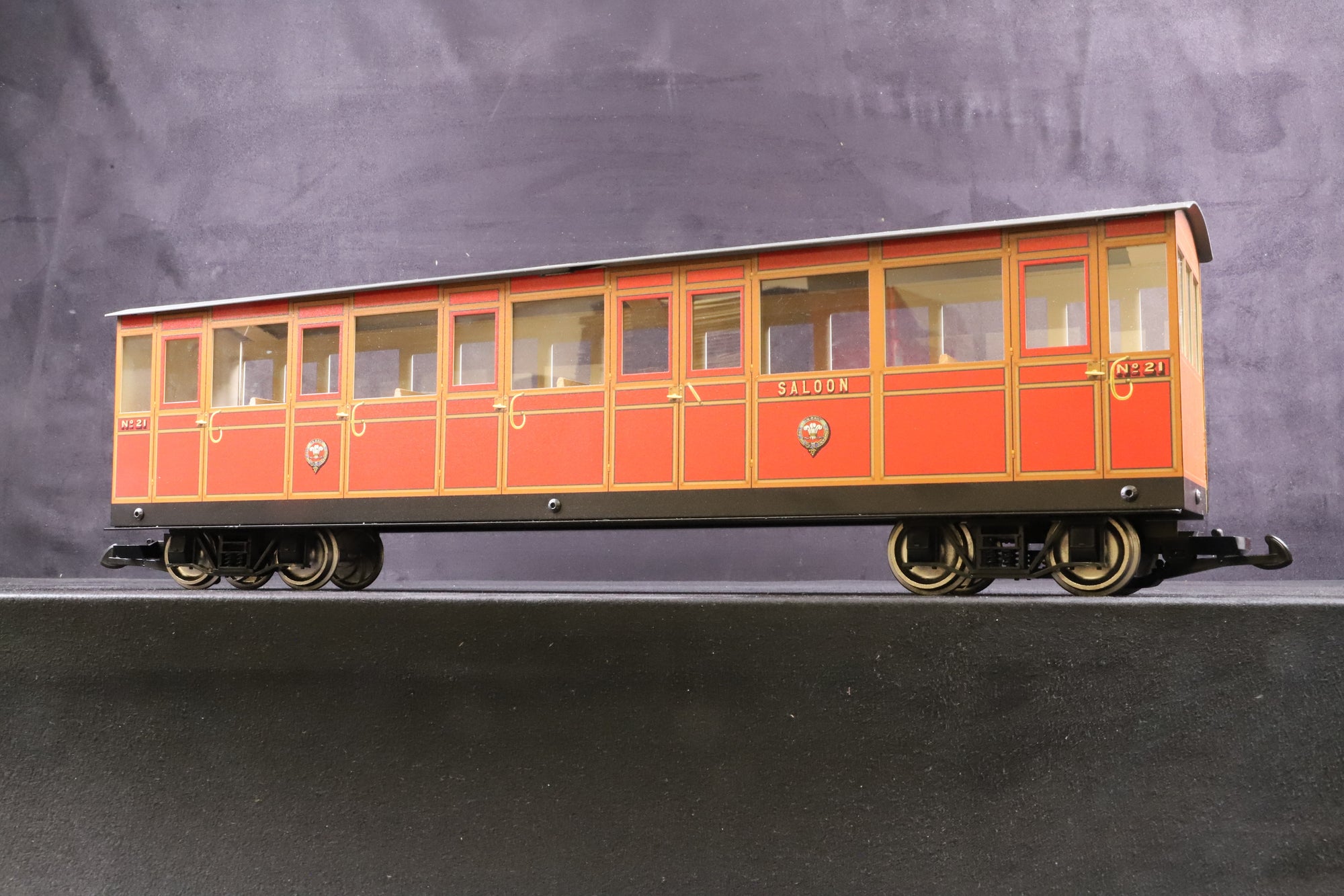 Garden Railway Specialist G Rake Of 3 Talyllyn Red Coaches