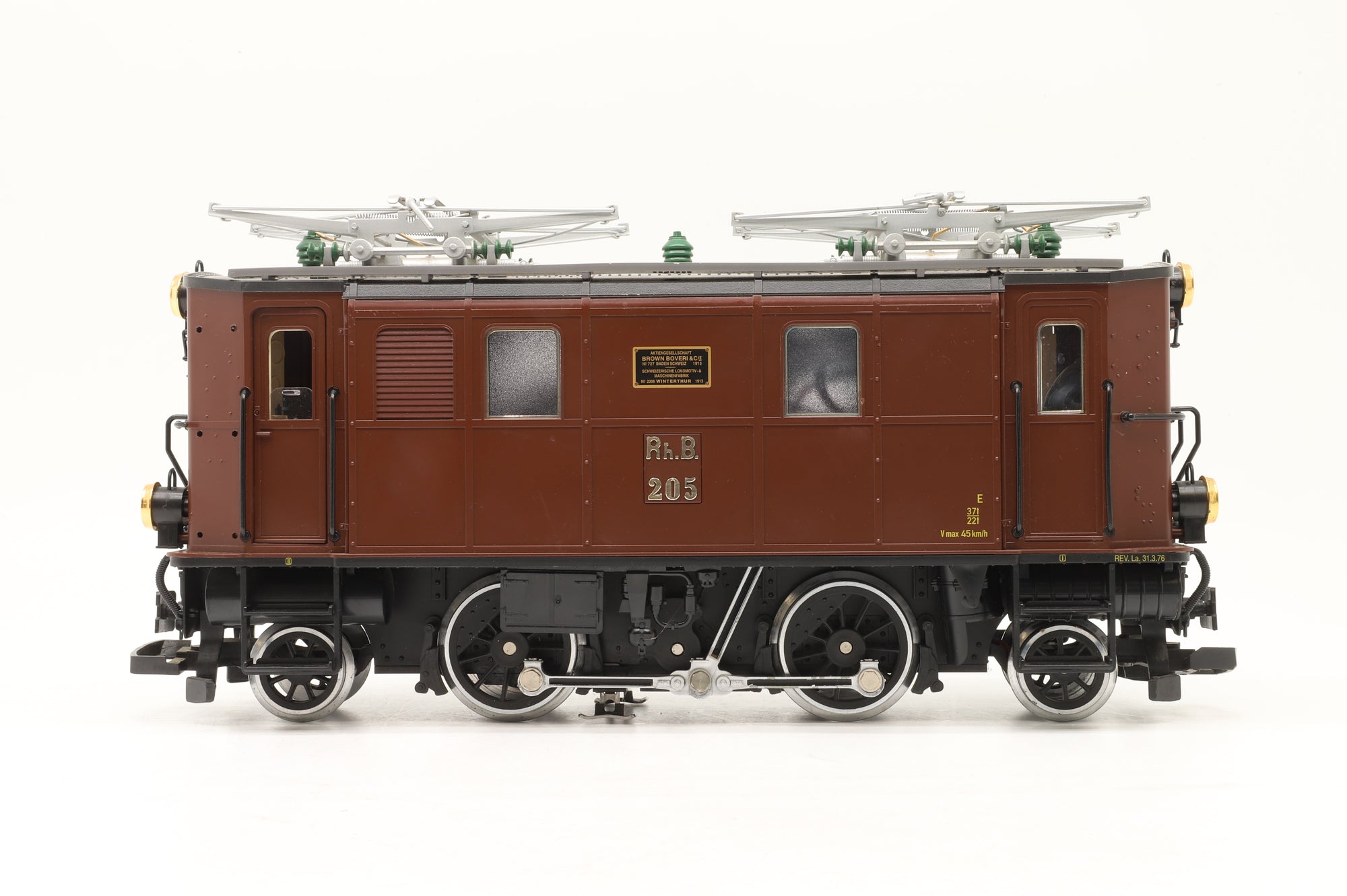 LGB G Scale 2045 RhB Brown Class Ge 2/4 Cab Locomotive '205', DC/DCC Sound