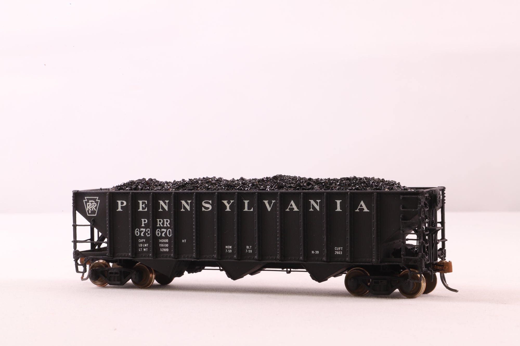 Oriental Limited HO Brass 0734 Hopper Covered PRR Class H39 C/P Tolf '673670'