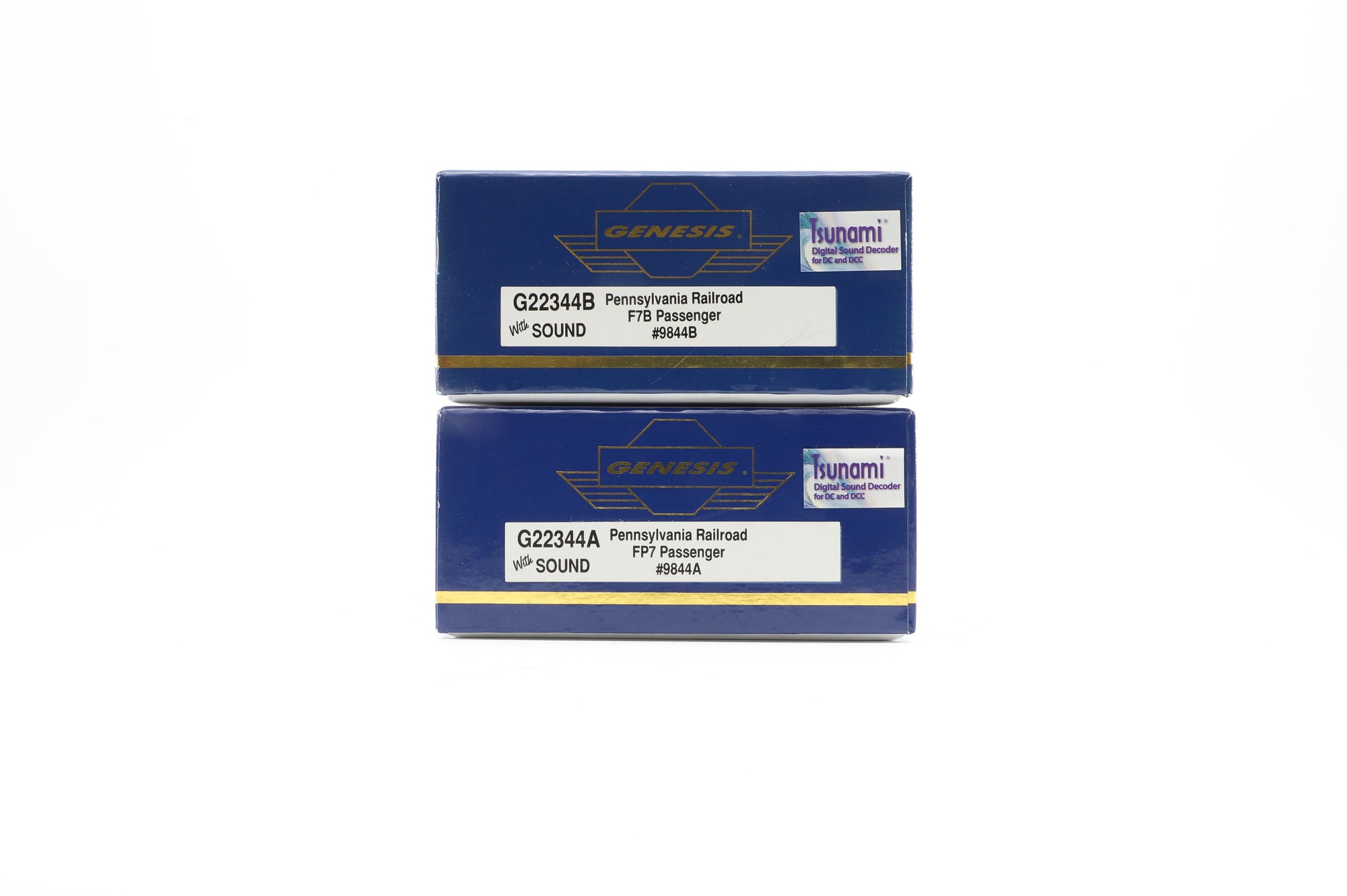 Genesis HO G22344A&B F7A&B Pennsylvania '9844A' & '9844B', DCC Sound
