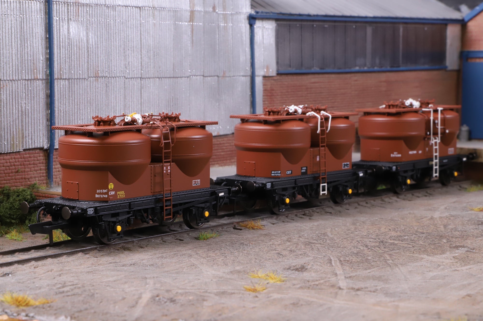 Clark Railworks OO Gauge C3042B BR Bauxite Prestwin Wagons (3-Pcs), B873388, B873748 & B873755 (TOPS)