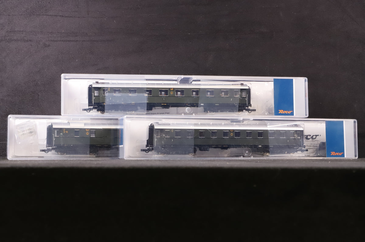 Roco HO Rake Of 3 DRG Coches Inc. 6200136, 139 &amp; 140
