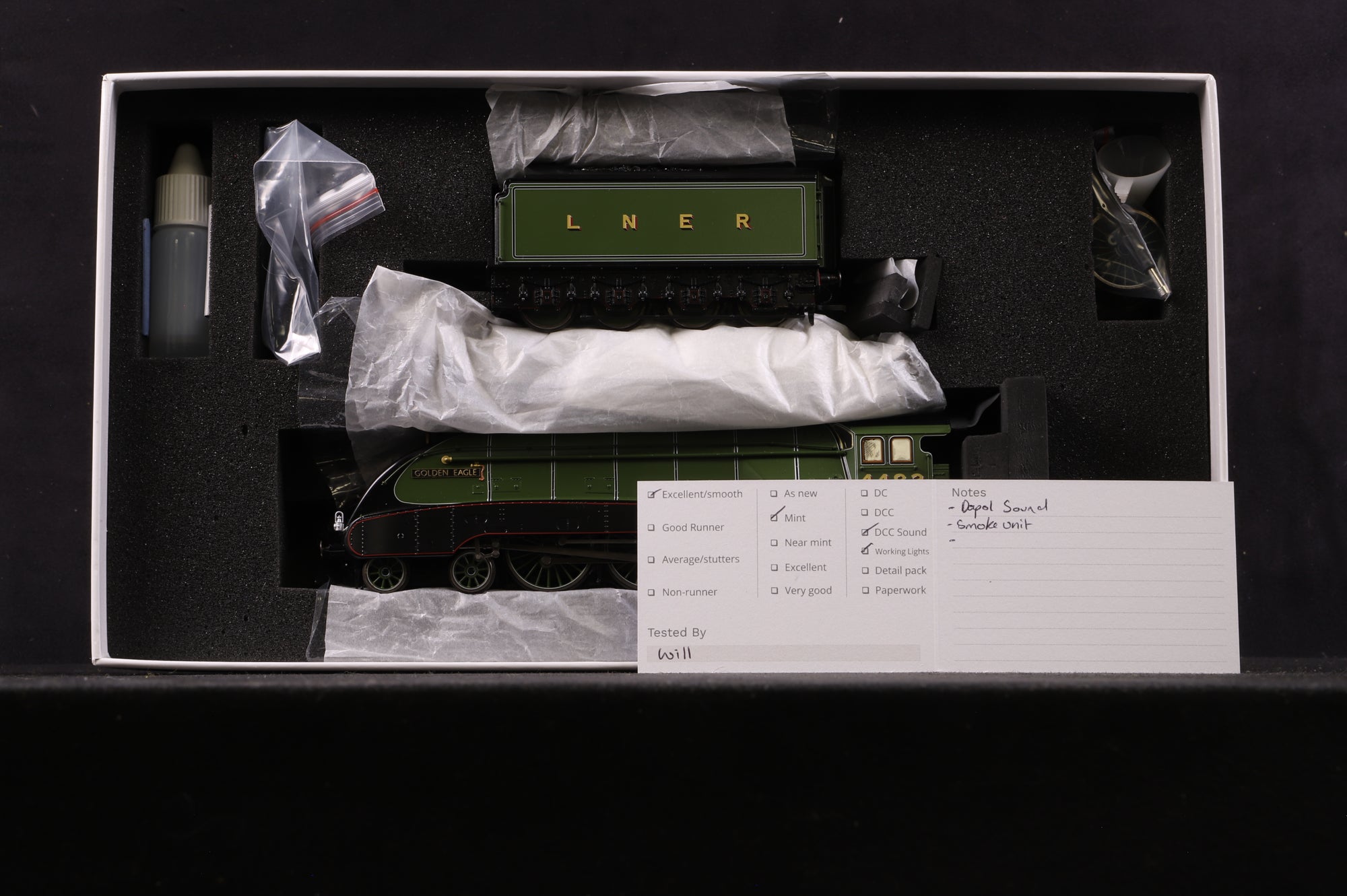 Dapol Back label OO BL-001-003 Class A4 '4482' 'Golden Eagle' LNER Green DCC Sound & Smoke