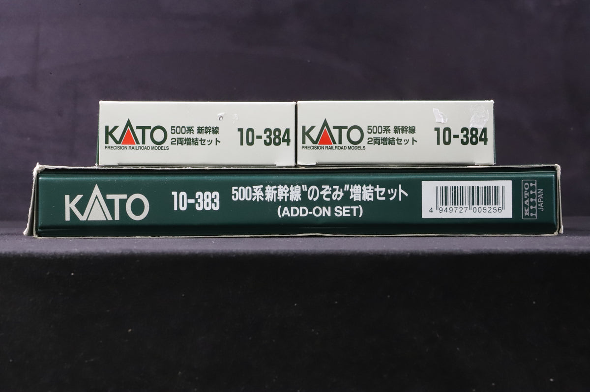 Kato N Gauge Rake of 9 500 Series Shinkansen Coaches in 1998 JR Blue/Grey