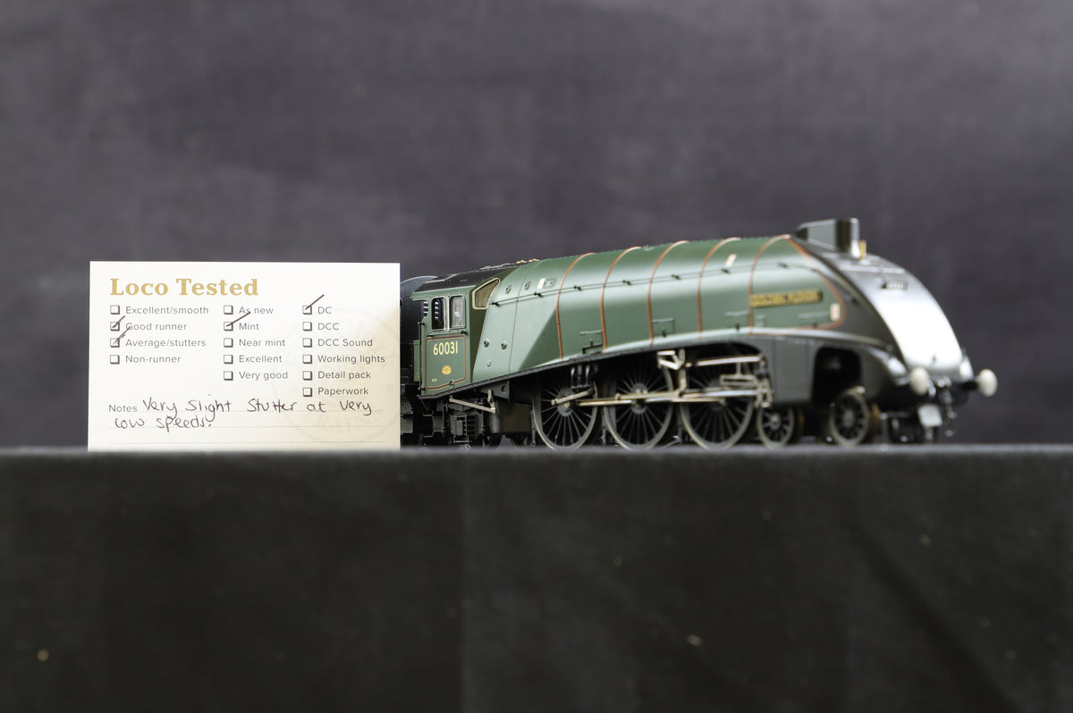Hornby OO R2340 Class A4 4-6-2 BR Green L/C 60031 &#39;Golden Plover&#39;