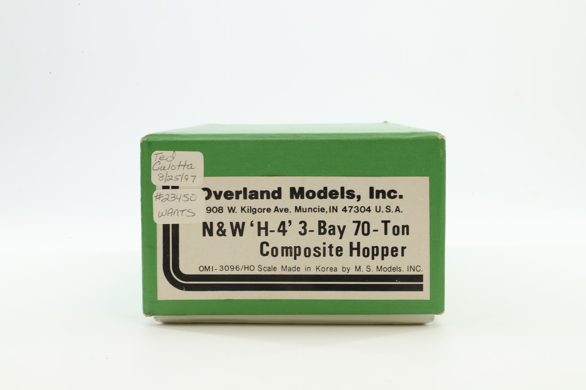 Overland Models HO Brass OMI-3096 Hopper N&W H-4 3-bay 55 Ton Composite Hopper C/P Tolf '30758'