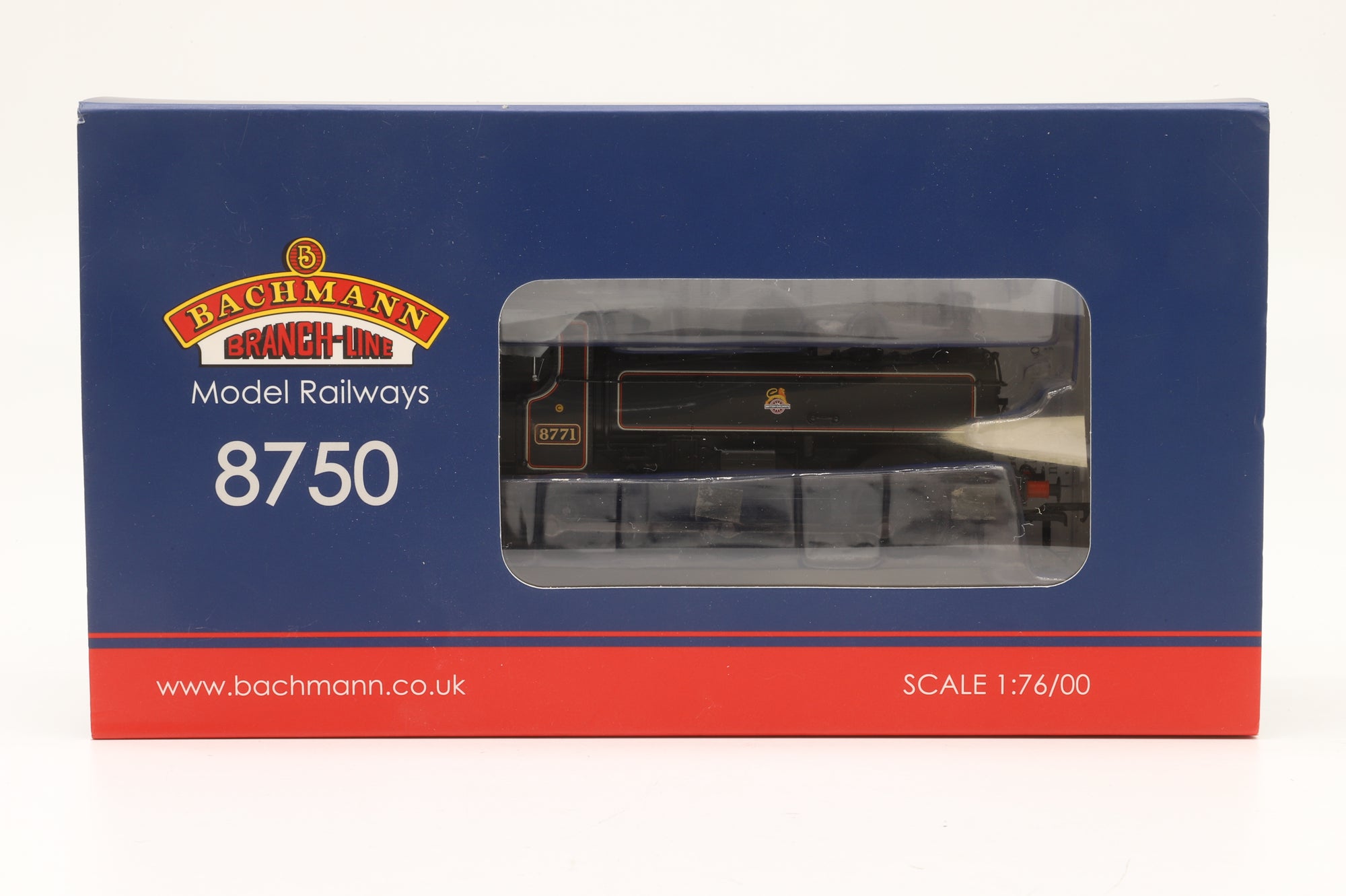Bachmann OO 32-205A Class 8750 Pannier Tank 8771 in Lined BR Black w/ Early Crests