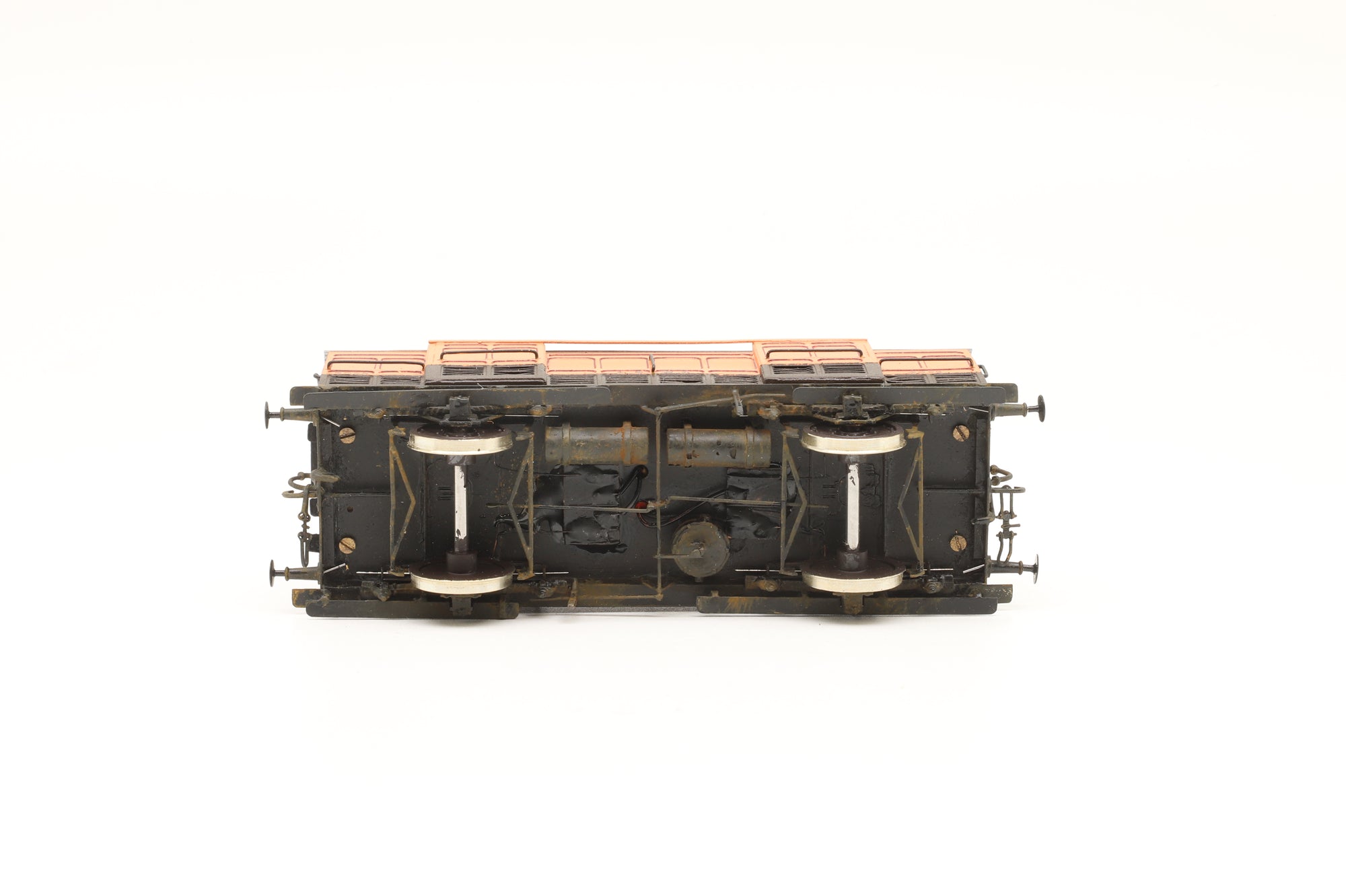Kit Built P4 Rake of 4 LSWR Luggage Vans, Weathered