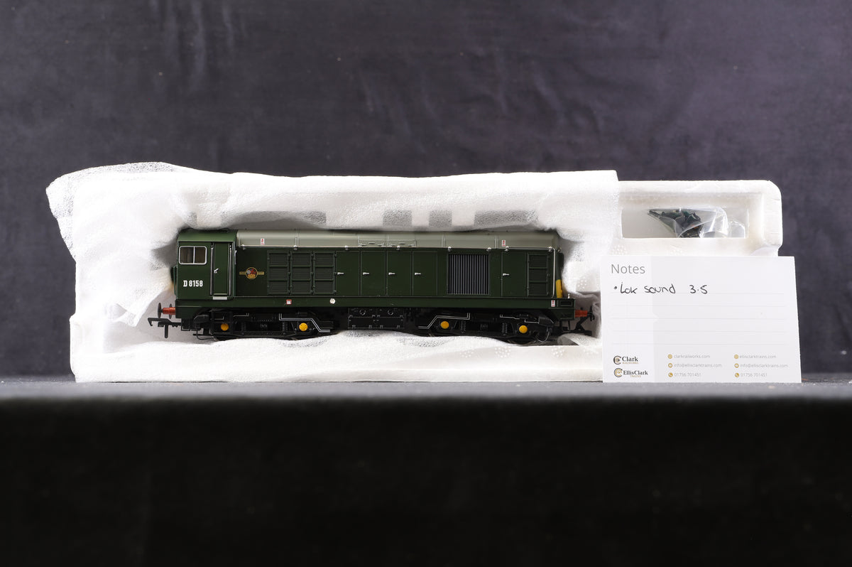 Bachmann OO 32-033DS Class 20 Diesel &#39;D8158&#39; BR Green Box Head Code, DCC Sound