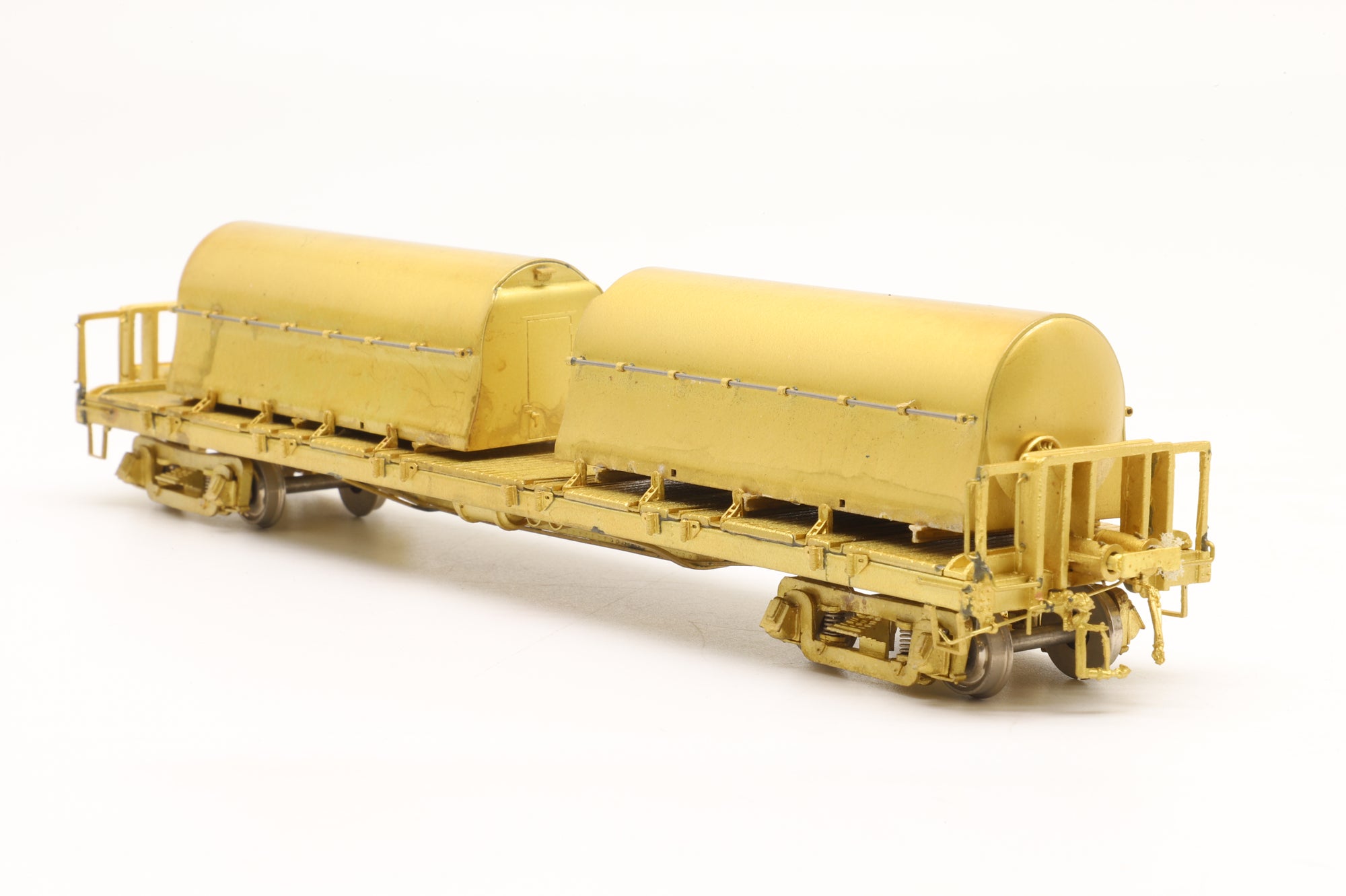 Overland Models Co. HO Brass Omi-3158 National Car-Flat W/Milk Containers Unpainted