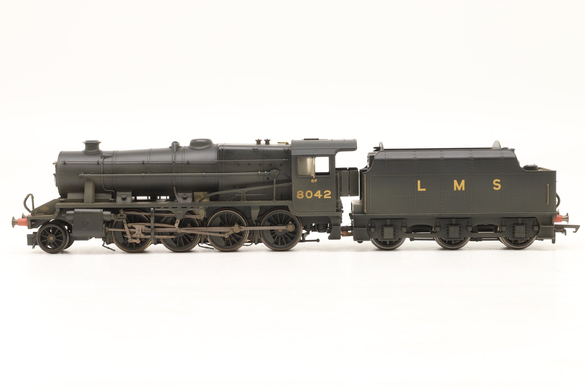 Hornby OO R2249 Class 8F 8042 in LMS Black – Weathered