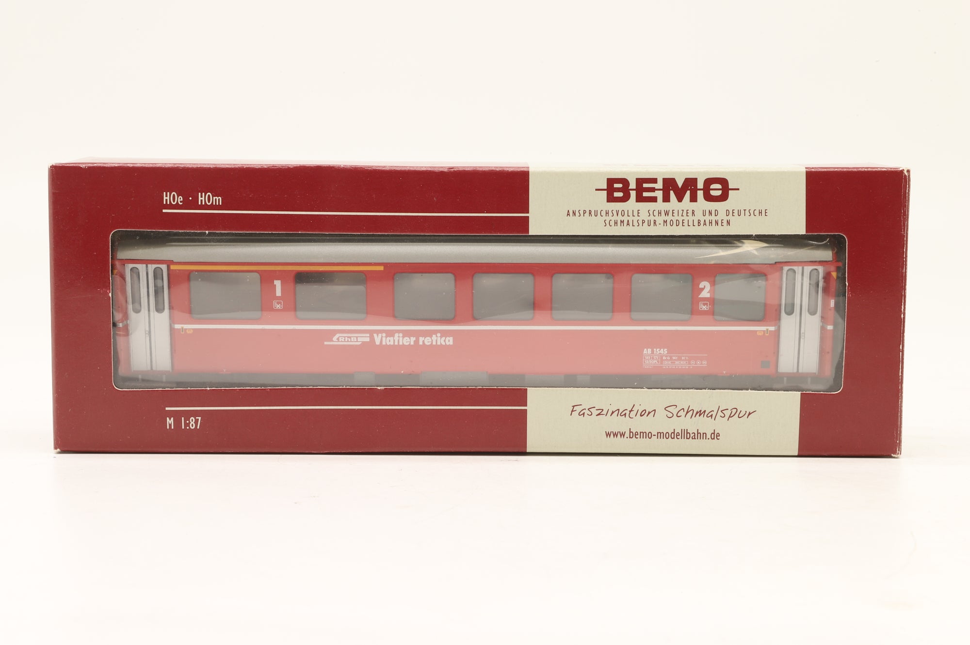 BEMO HOm Rake of 2x Rhb Red Coaches