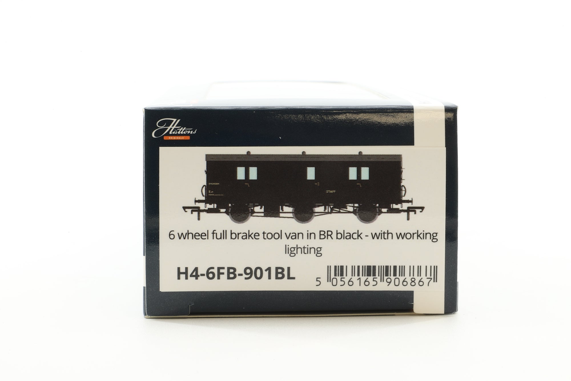 Hattons OO H4-6FB-901BL 6 Wheel Full Brake Tool Van BR Black